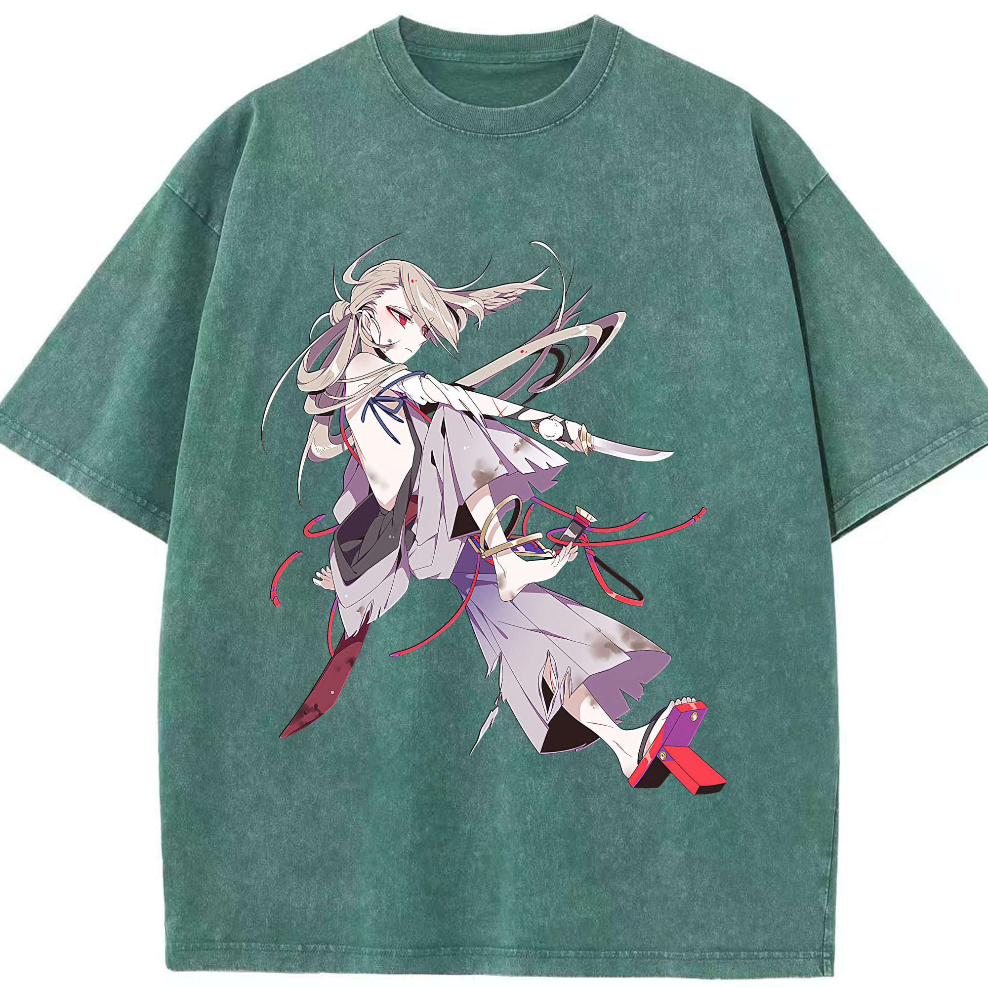 （画像用） 刀剣乱舞 Touken Ranbu 綿100% ヴィンテージ風 半袖Tシャツ（フロントプリント）